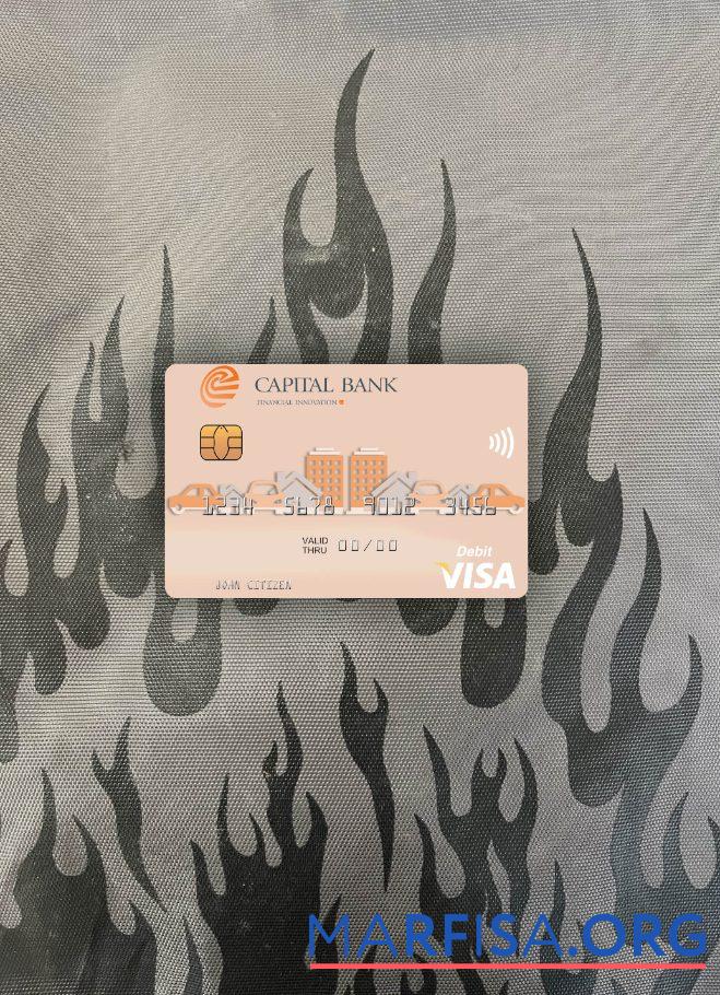 Downloadable North Macedonia Capital Banka AD Skopje visa debit card photolook front real example